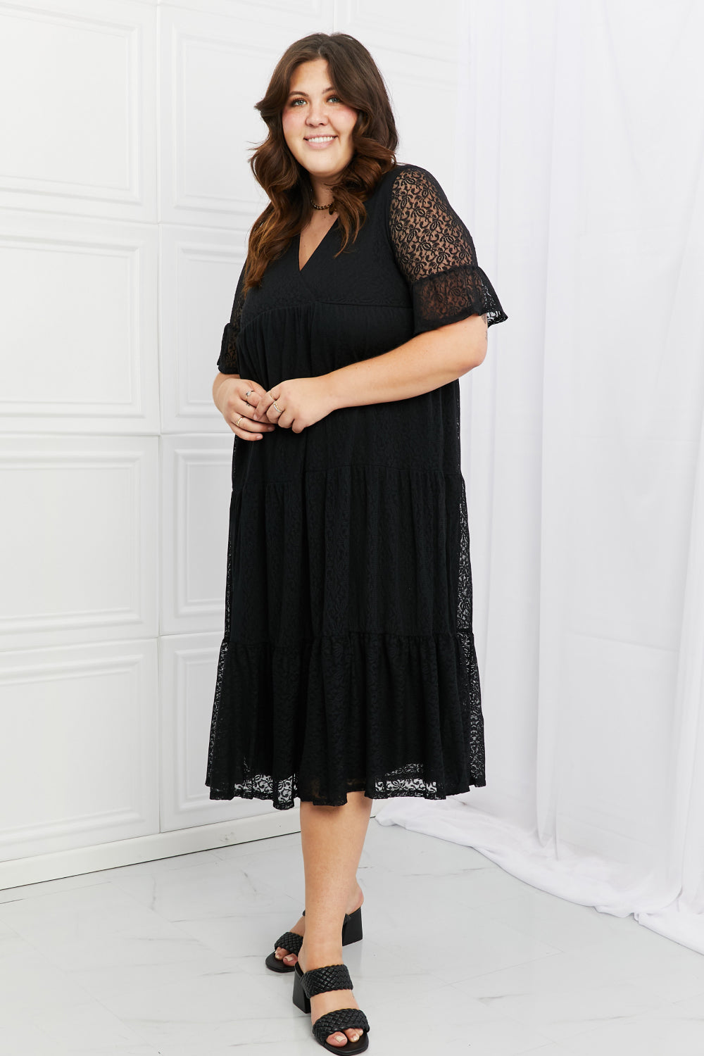 Dark and Lovely Lace Overlay Dress