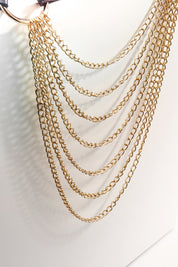 Nikki Faux Leather Muti-Strand Chain Belt
