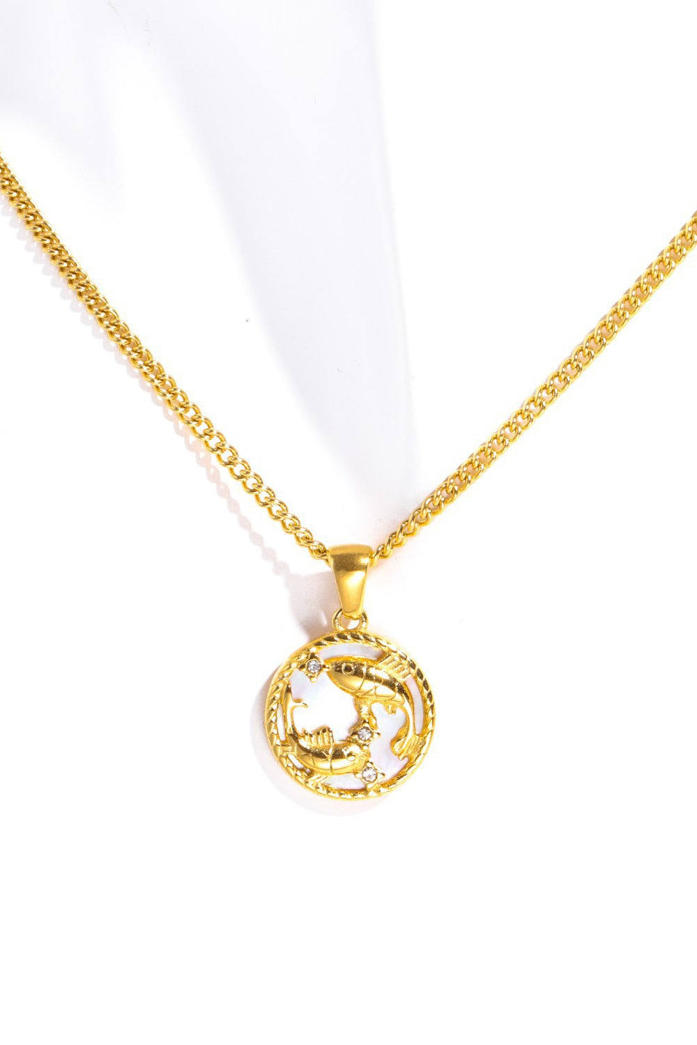 Zodiac Constellation 18K Gold-Plated Pendant Necklace