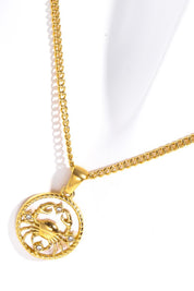 Zodiac Constellation 18K Gold-Plated Pendant Necklace