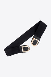 Double D Buckle Faux Leather Belt