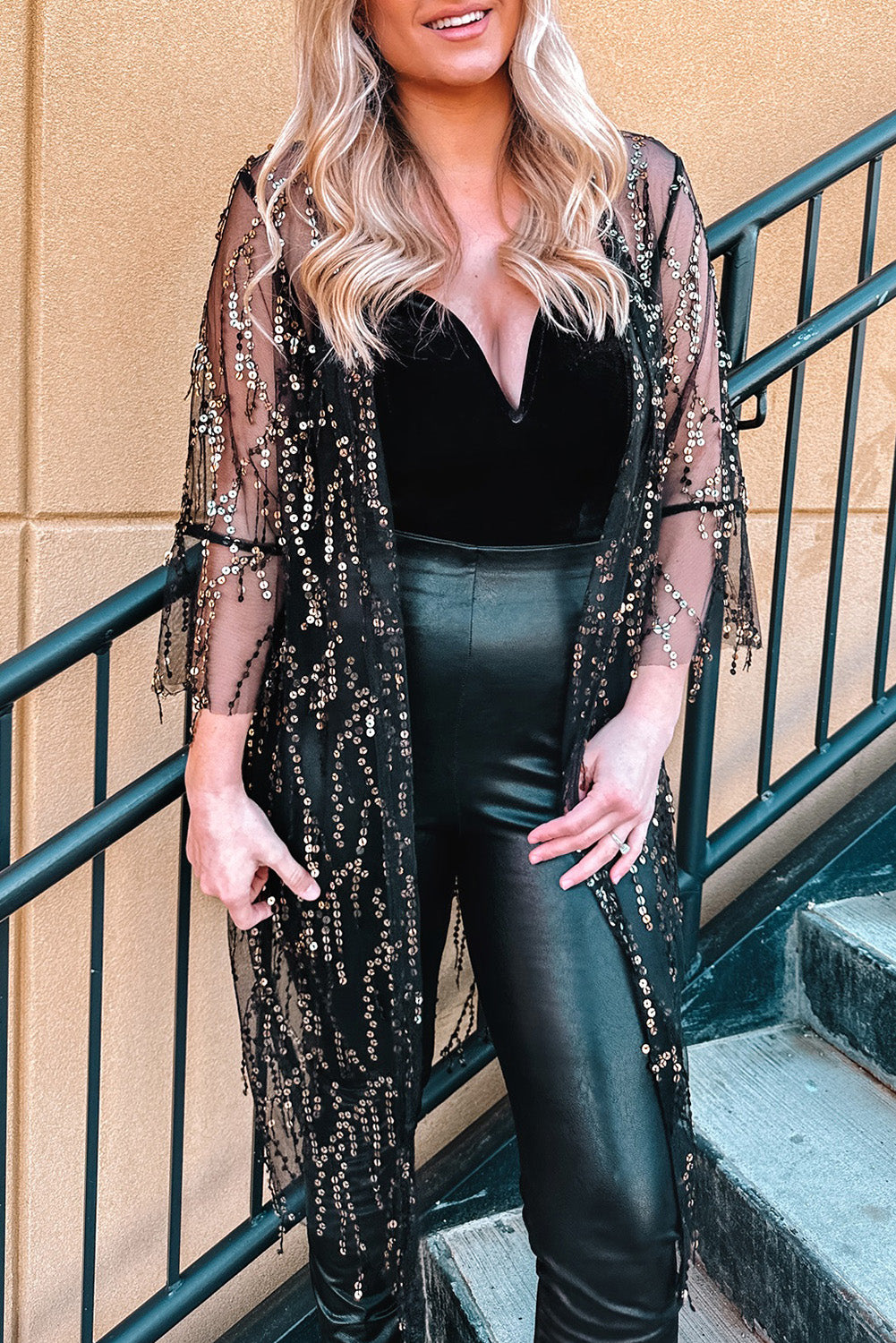 Dazzle Sequin Sheer Cardigan