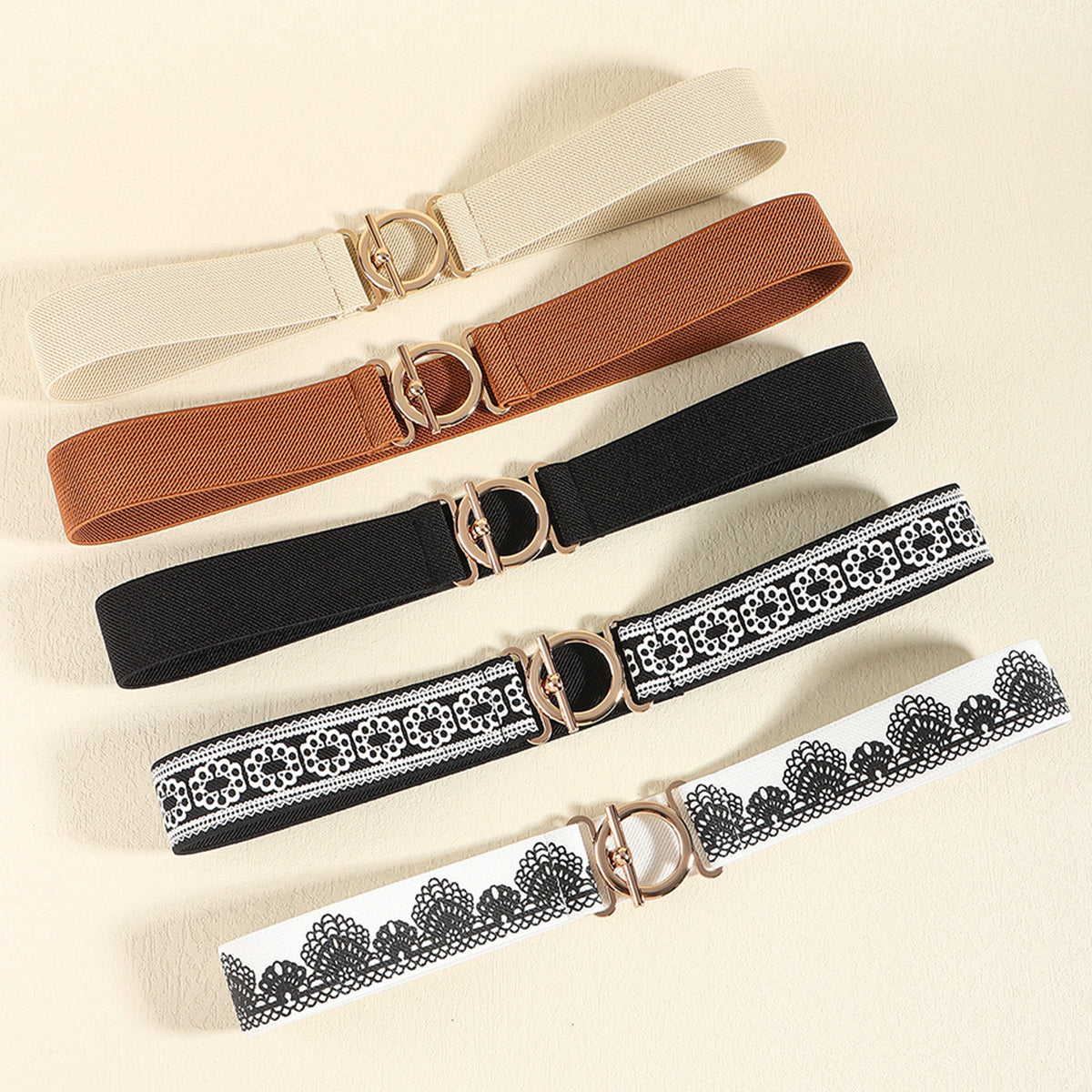 Classic Toggle Clasp Elastic Belt