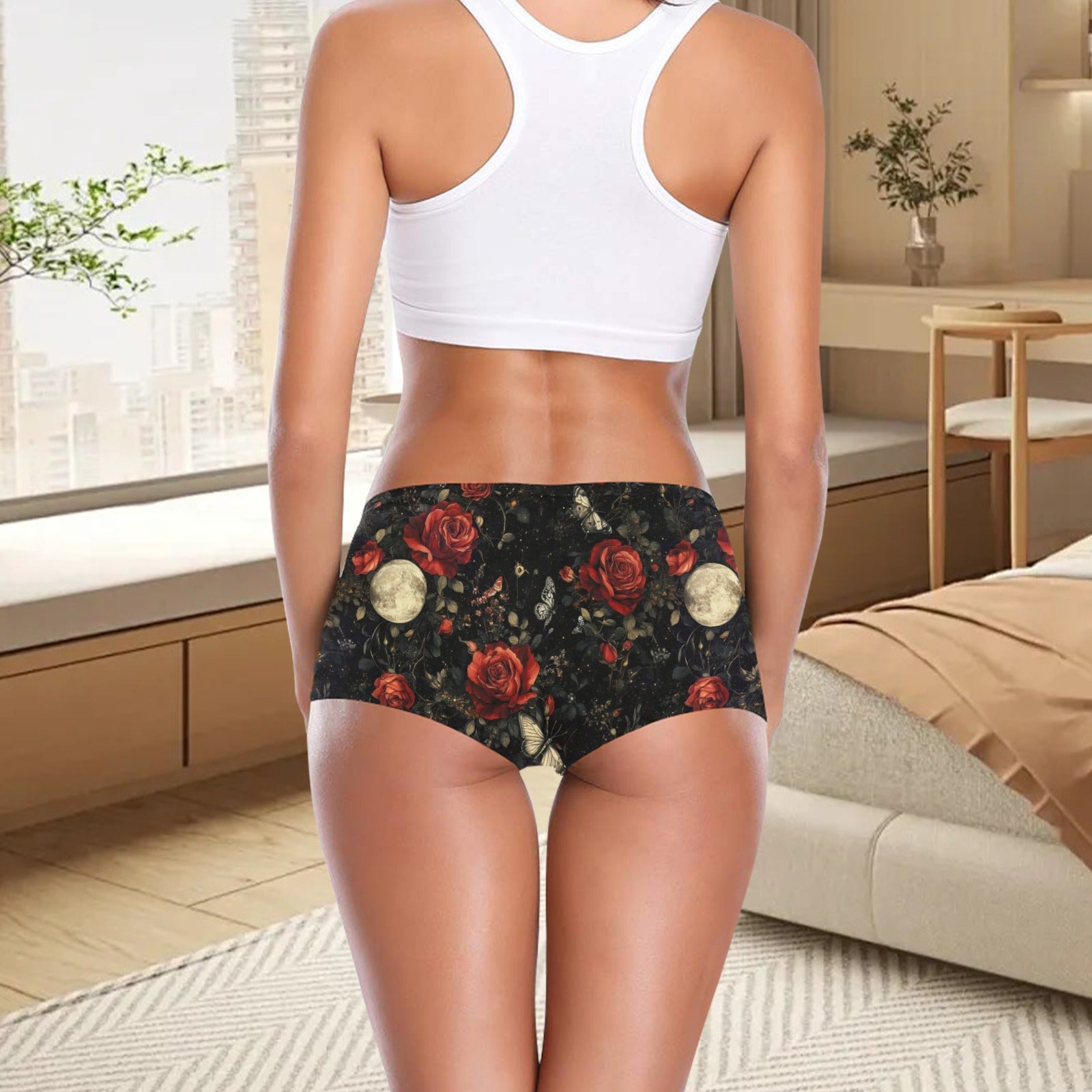 Rose Moons TK Exclusive All Over Print Boyshort Panties