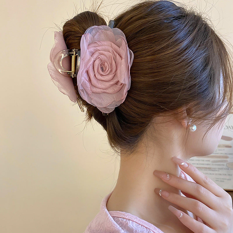 Ethereal Bloom Rosette Claw Clip