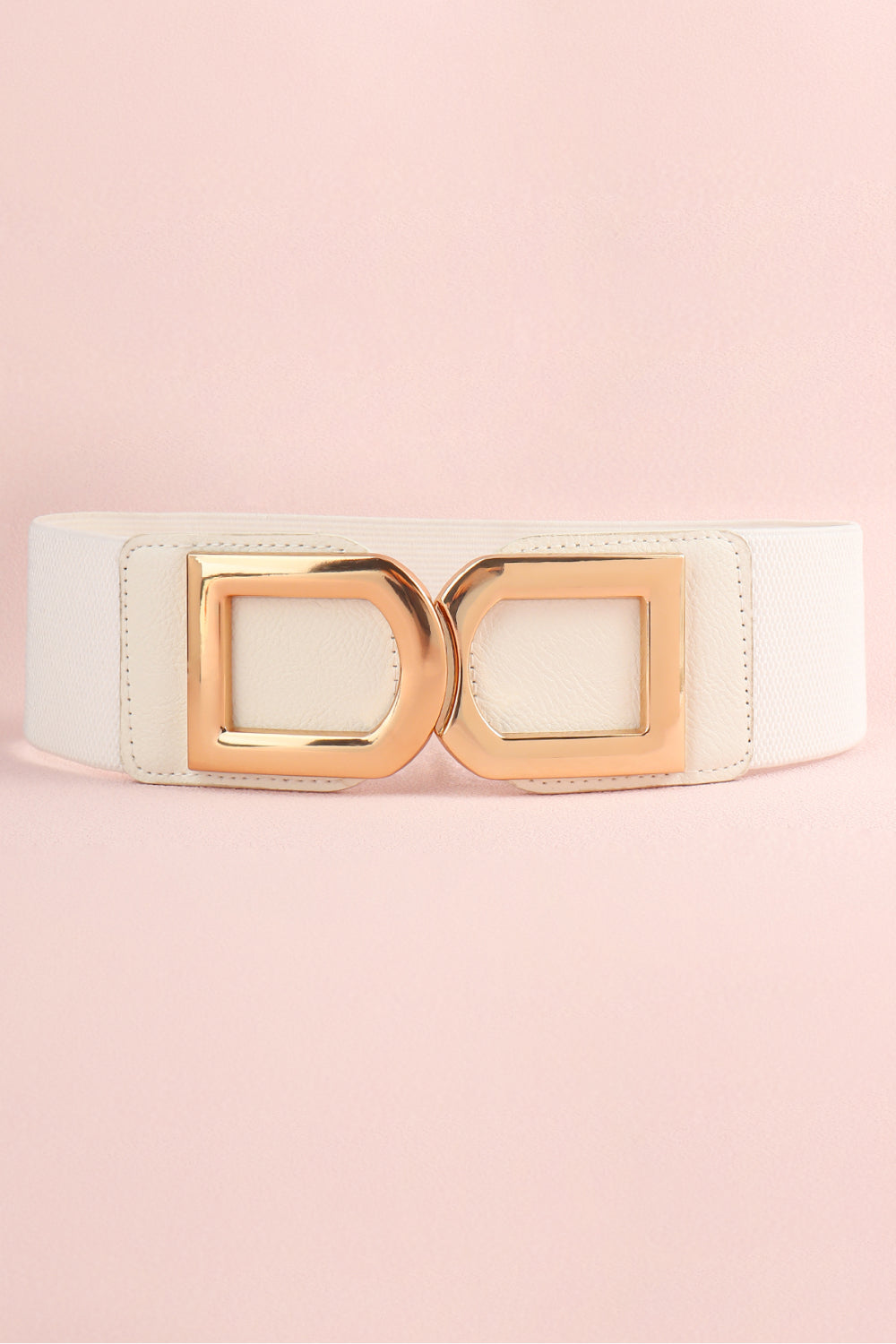 Double D Buckle Faux Leather Belt