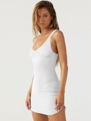 Scoop Neck Racer Back Mini Dress