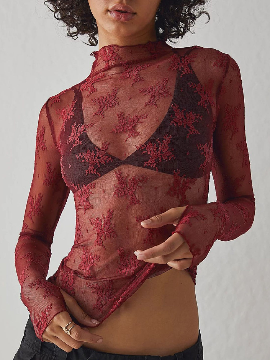 Tribecca Mock Neck Blouse