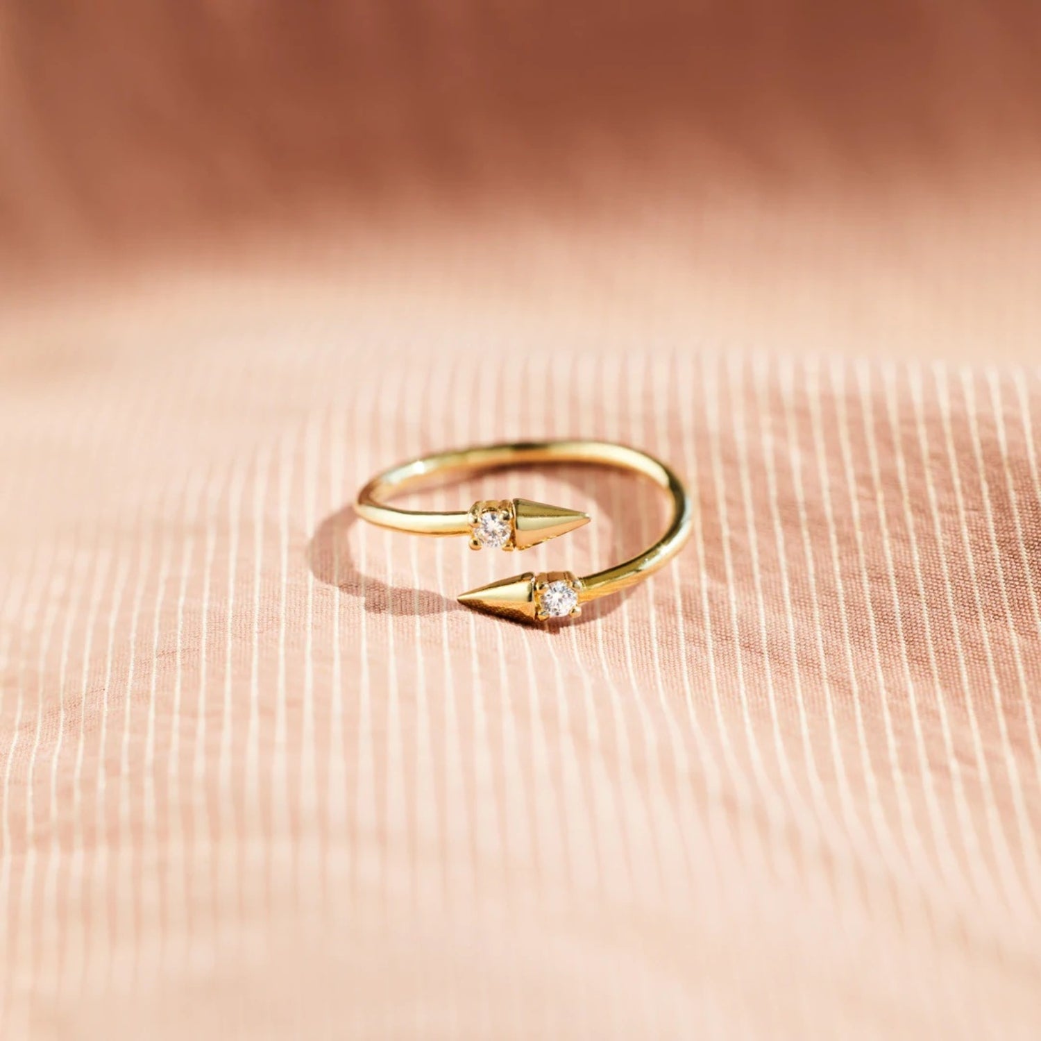 Both Ways Gold-plated 925 Sterling Silver Bypass Ring