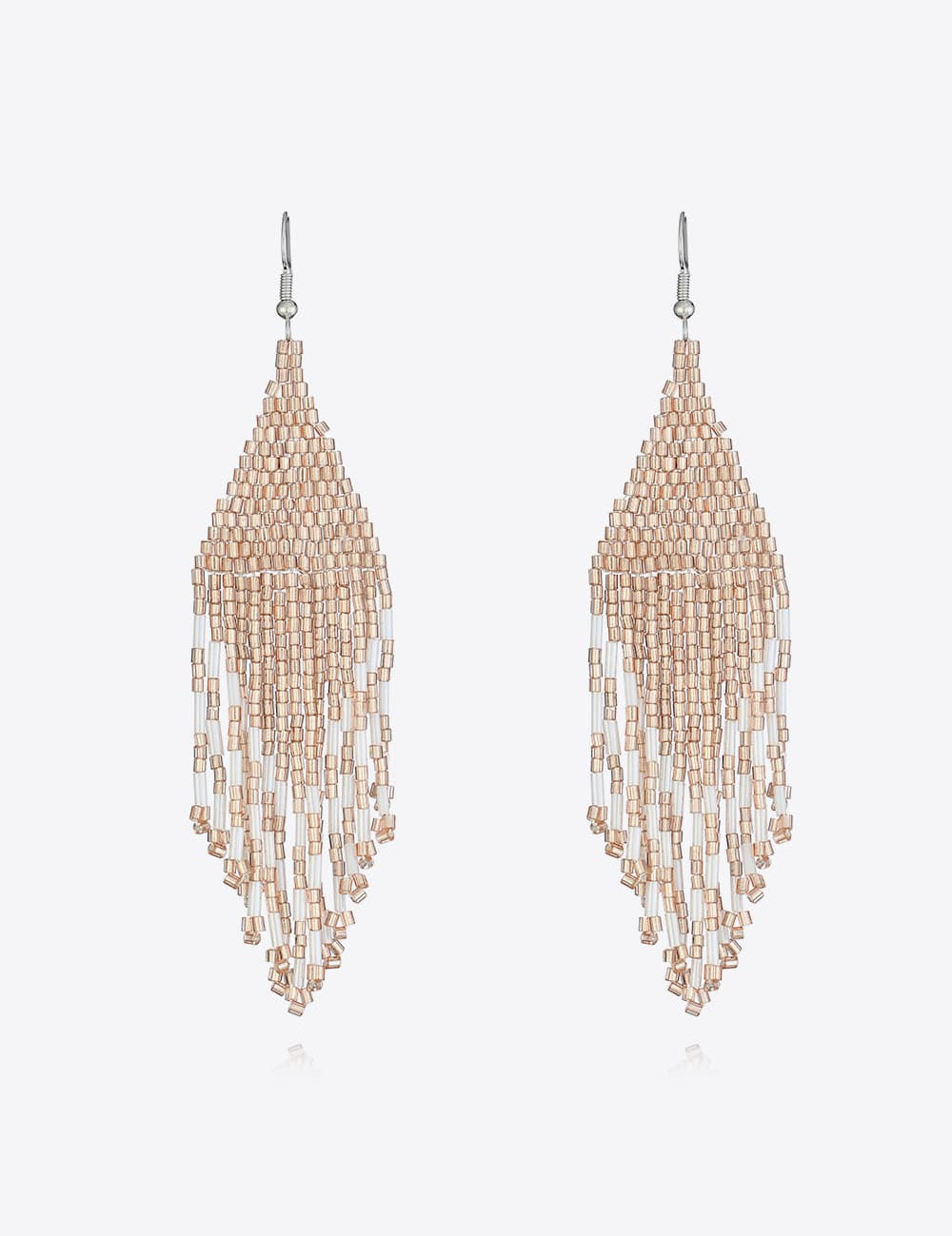 Metallic Beaded Dangle Earrings