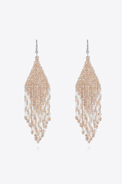 Metallic Beaded Dangle Earrings