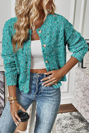 Party Time Confetti Medium Length Cardigan
