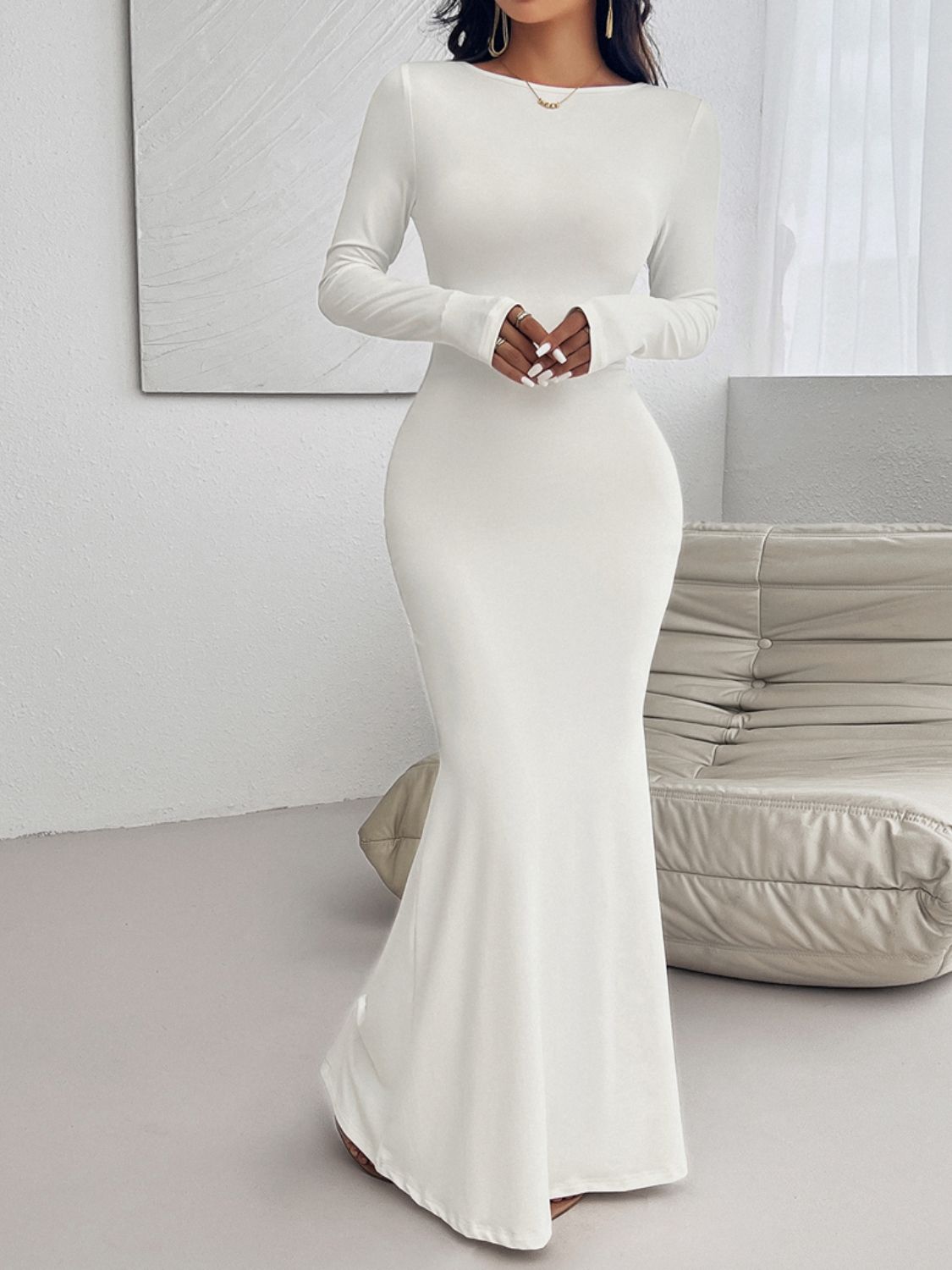 Come Hither Backless Maxi Gown
