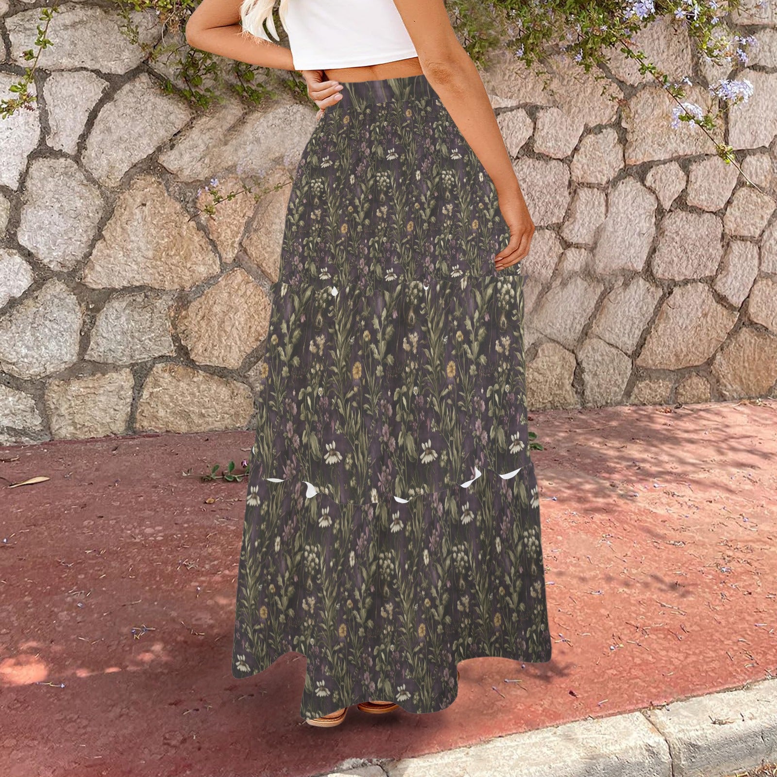 Autumn Plum TK Exclusive Tiered Prairie Maxi Skirt | Twilight Kisses