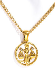 Zodiac Constellation 18K Gold-Plated Pendant Necklace
