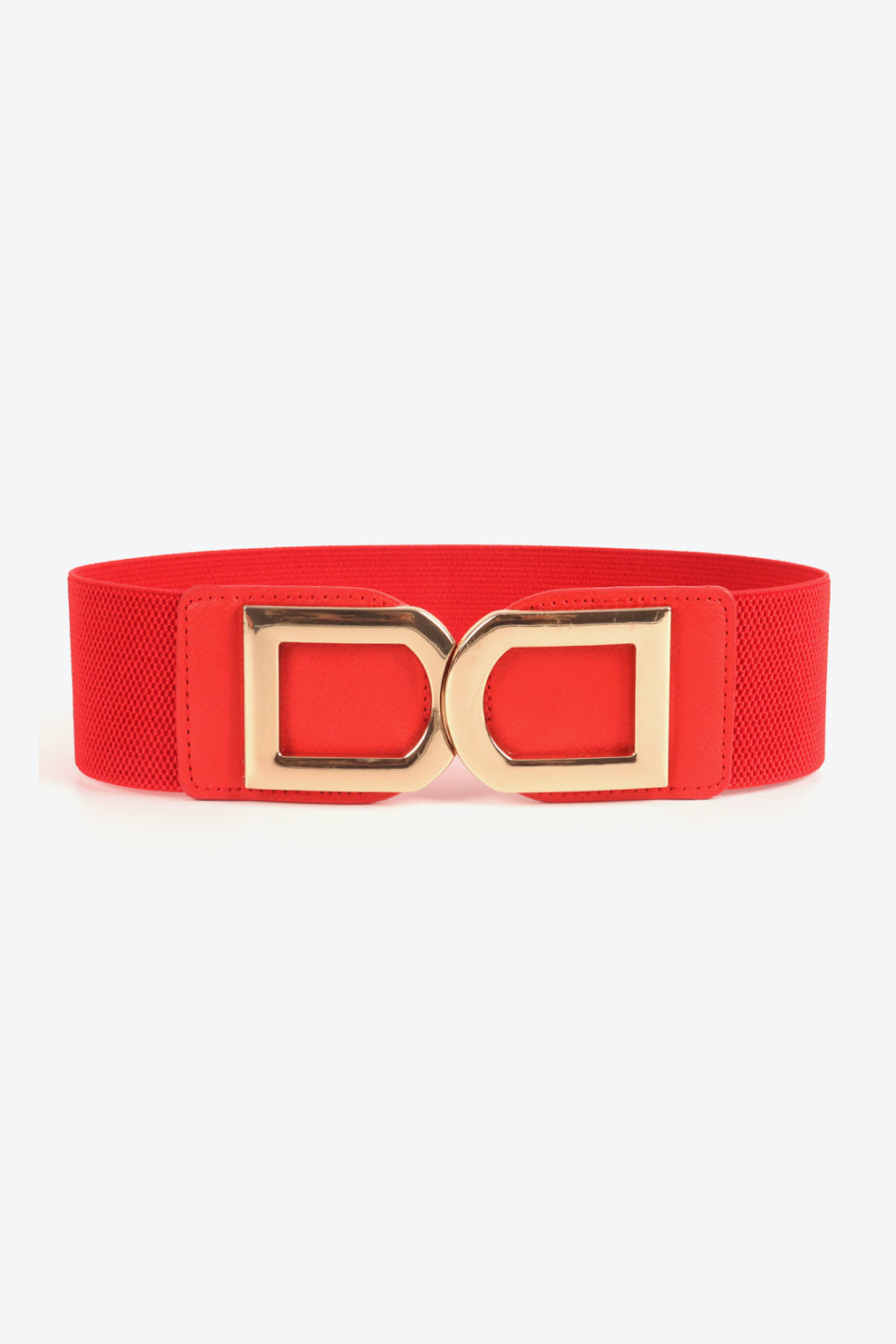 Double D Buckle Faux Leather Belt