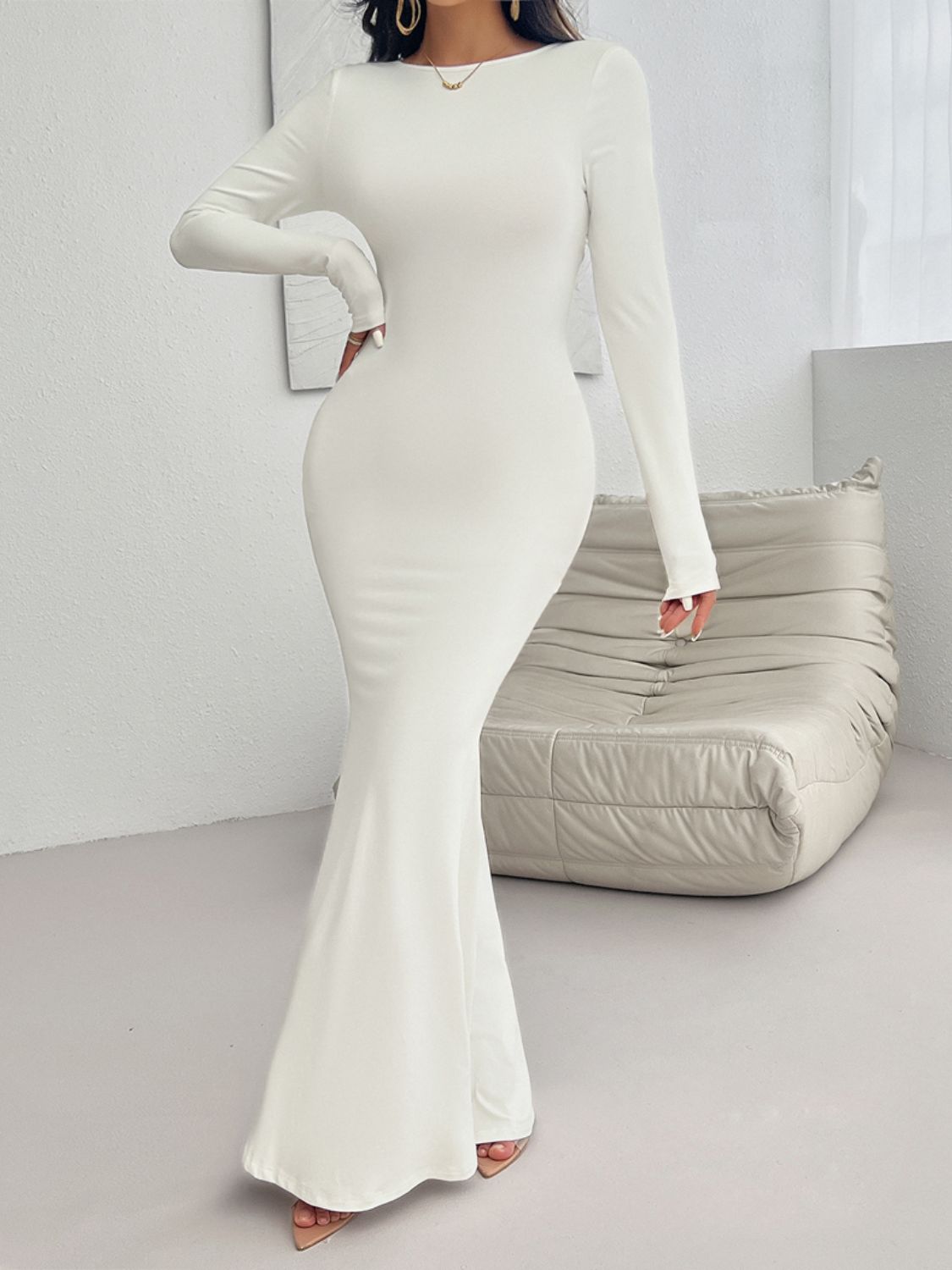 Come Hither Backless Maxi Gown