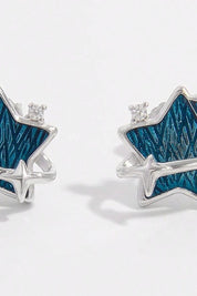 925 Sterling Silver Blue Star Prophecy Earrings
