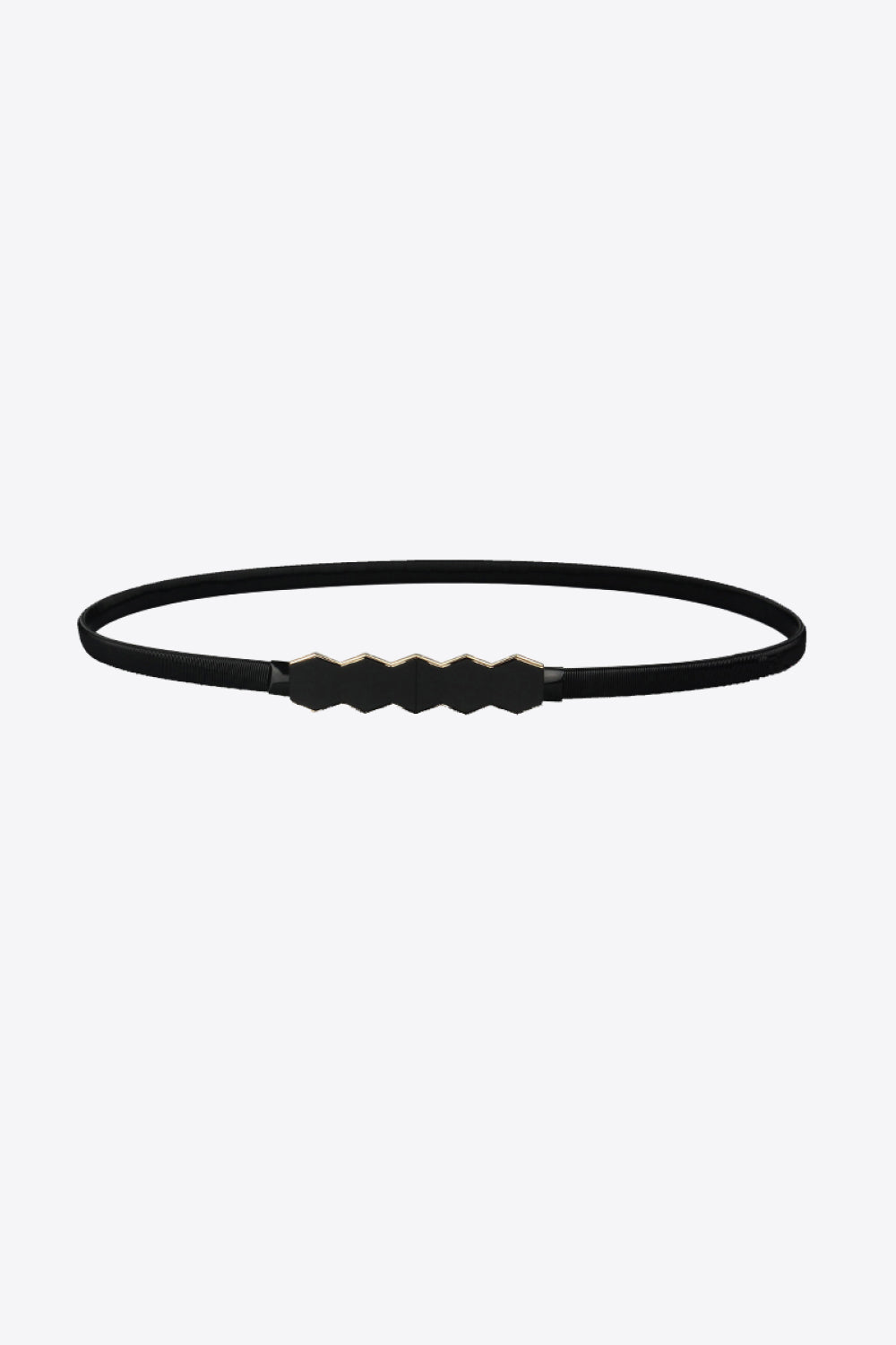 Geometric Stretch Metal Skinny Belt