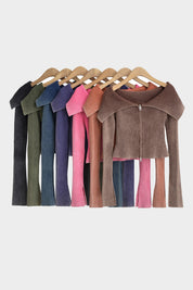 Show Off Dual Zip Distressed Cardigan