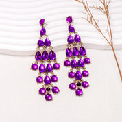 Glass Tiered Drop Earrings