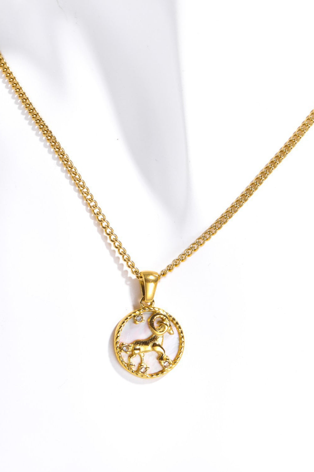 Zodiac Constellation 18K Gold-Plated Pendant Necklace
