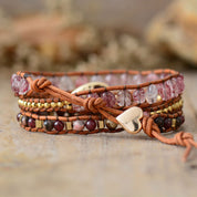 Heart Core Natural Stone Layered Bracelet