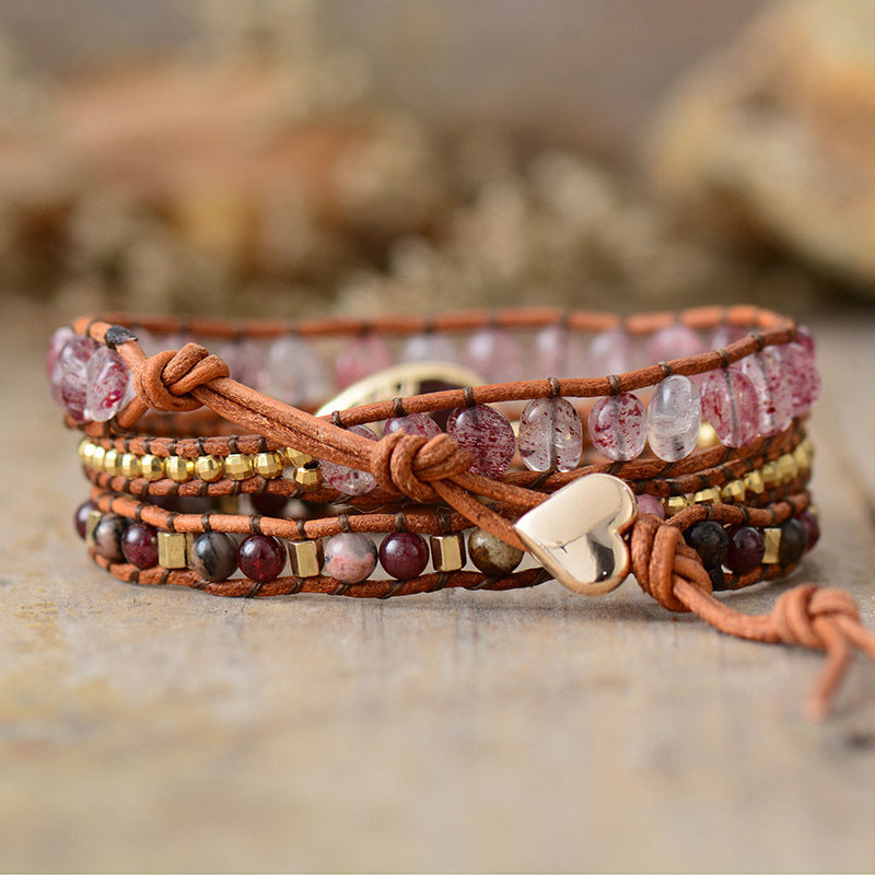 Heart Core Natural Stone Layered Bracelet