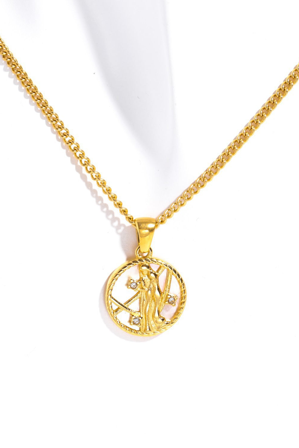 Zodiac Constellation 18K Gold-Plated Pendant Necklace