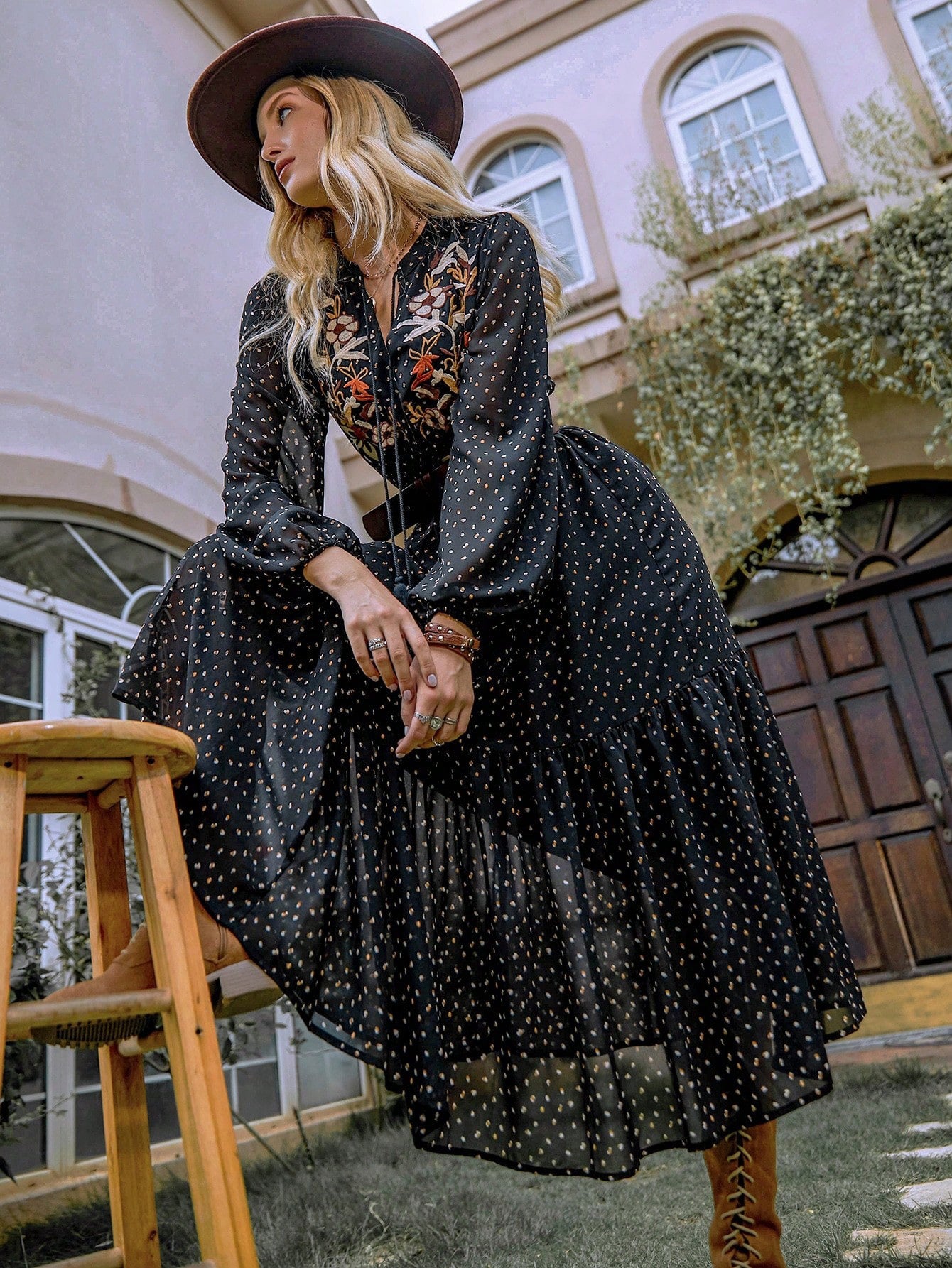 Ojai Embroidered Maxi Dress