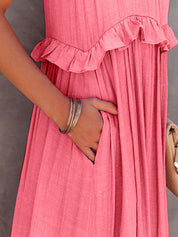 Stevie Tiered Maxi Dress with Pockets