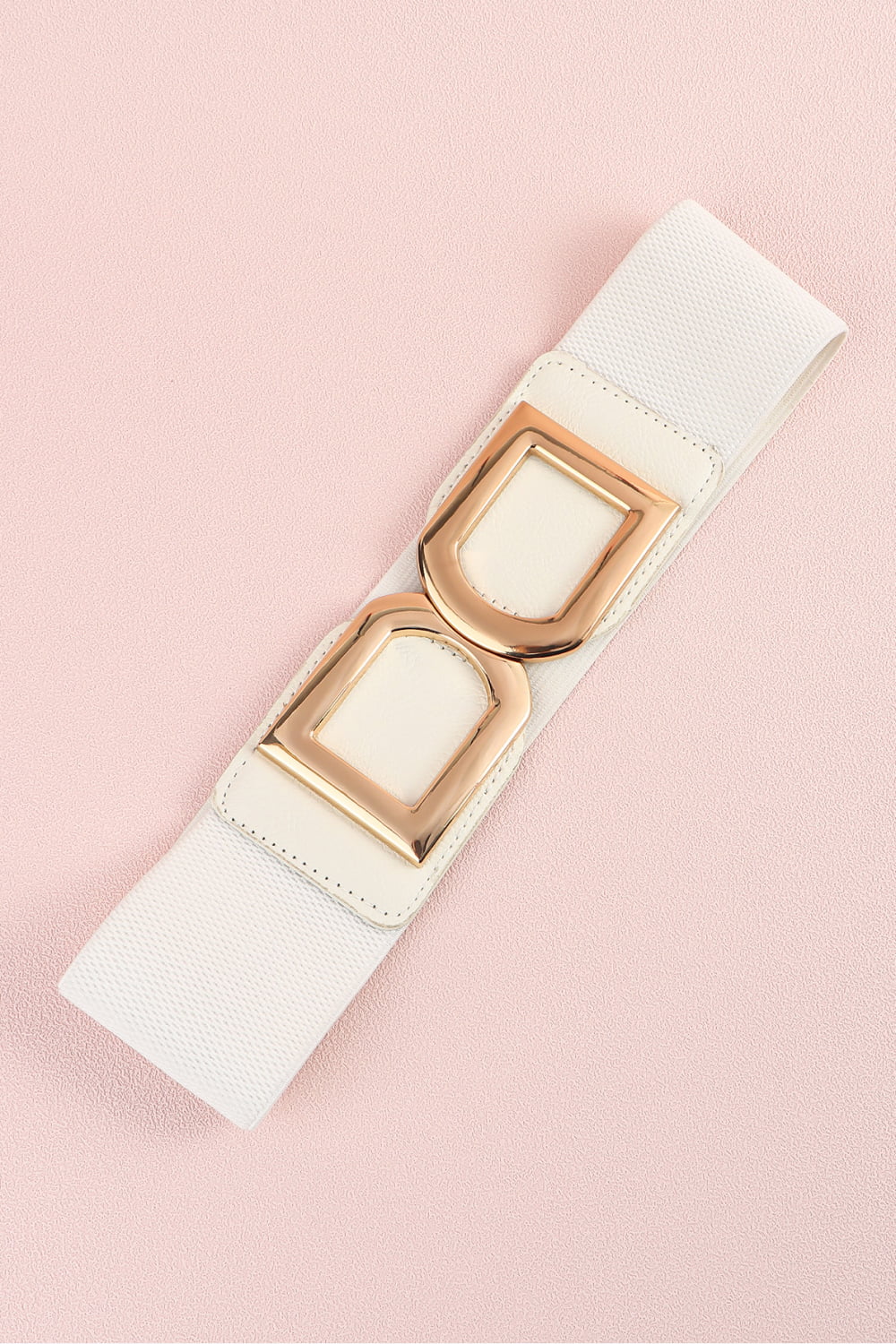 Double D Buckle Faux Leather Belt