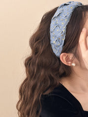 Denim Star Braided Headband