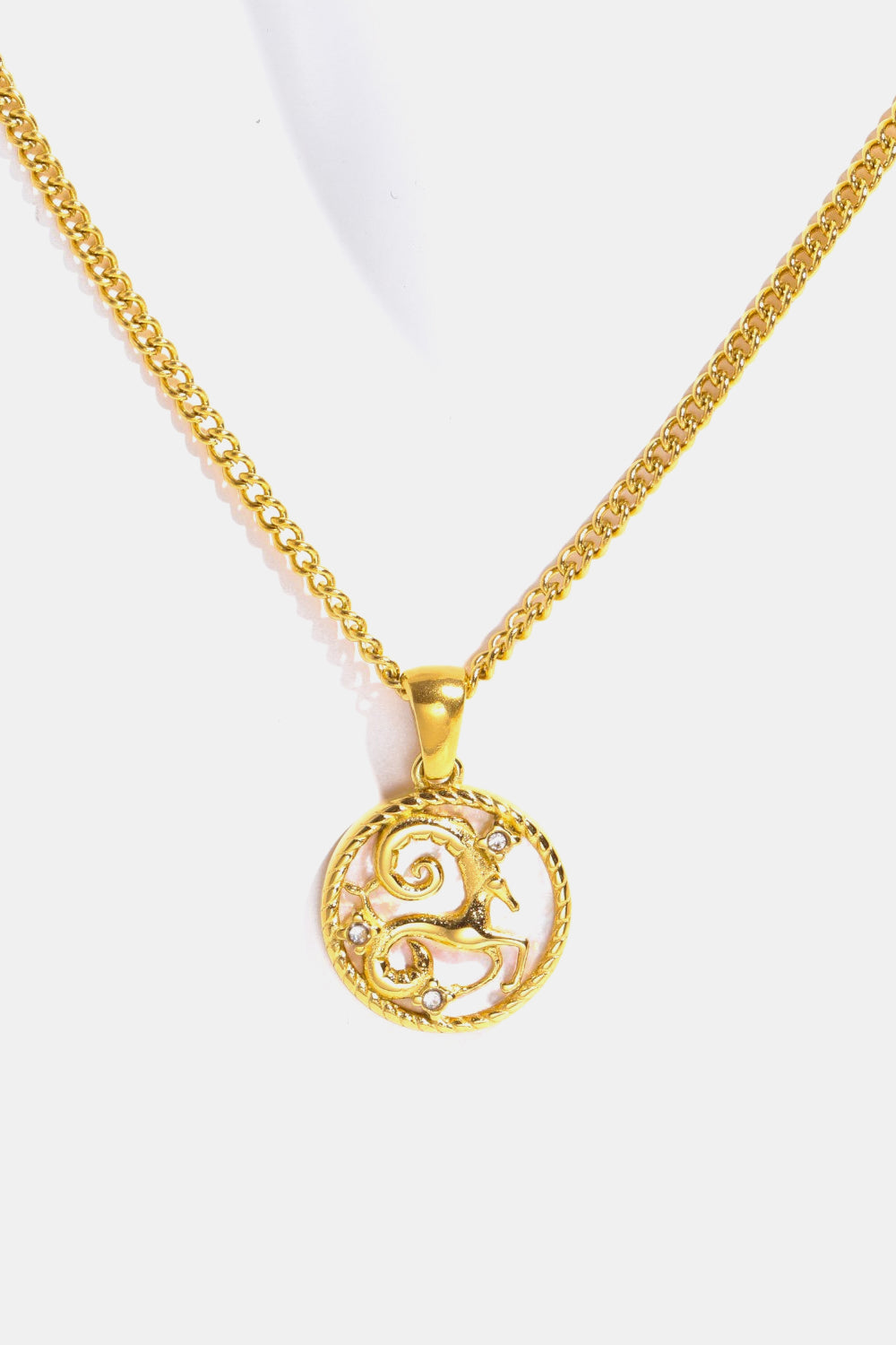 Zodiac Constellation 18K Gold-Plated Pendant Necklace