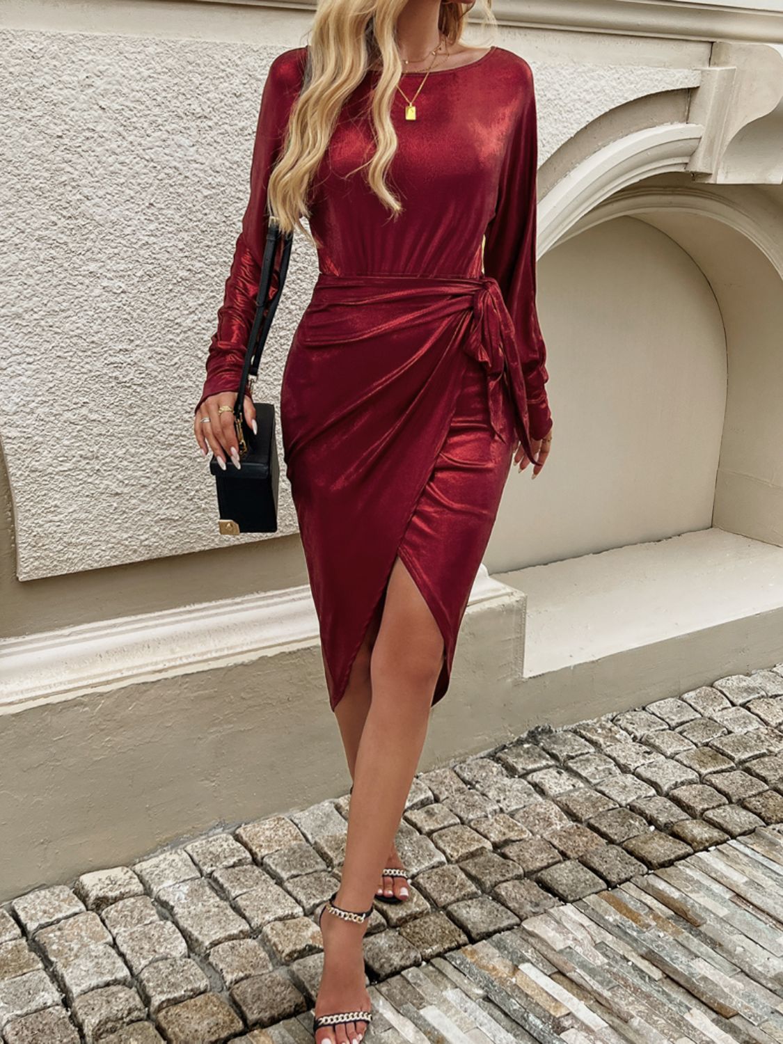 Maxine Wrap Waist Cocktail Dress