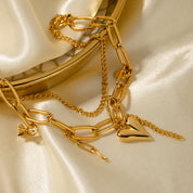 Unchained Hearts Charm Bracelet
