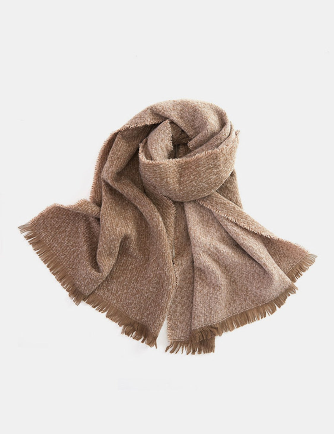 Heathered Raw Hem Scarf