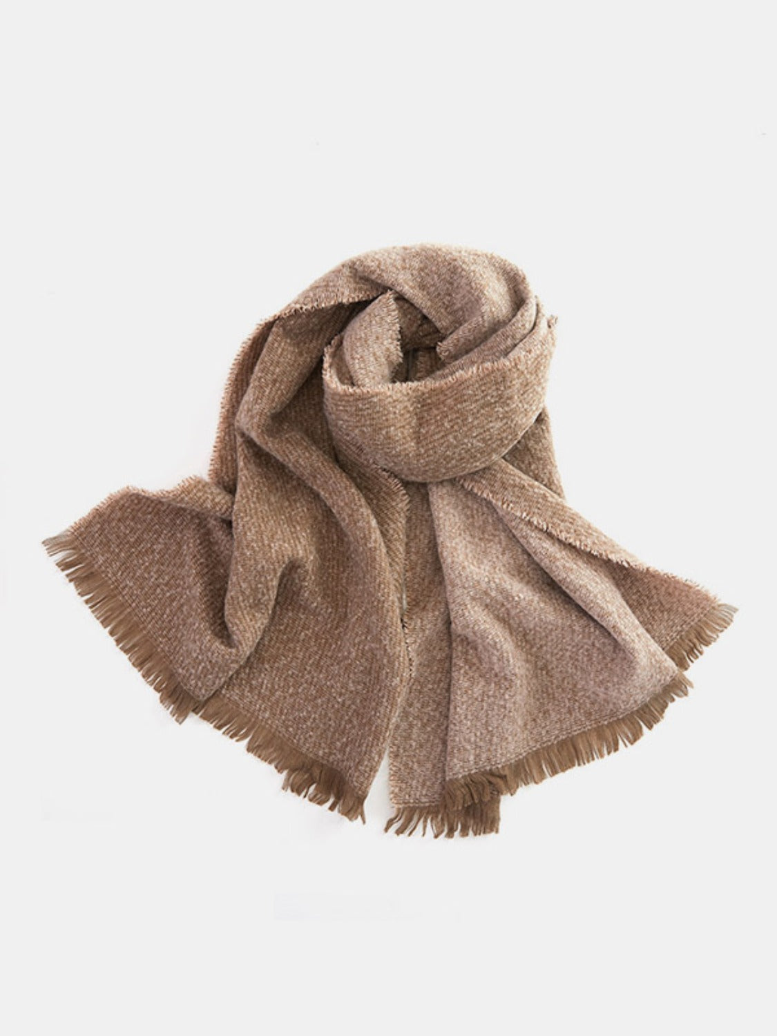 Heathered Raw Hem Scarf