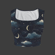 TK Exclusive Printed Square Neck Crop Tank Top | Twilight Kisses