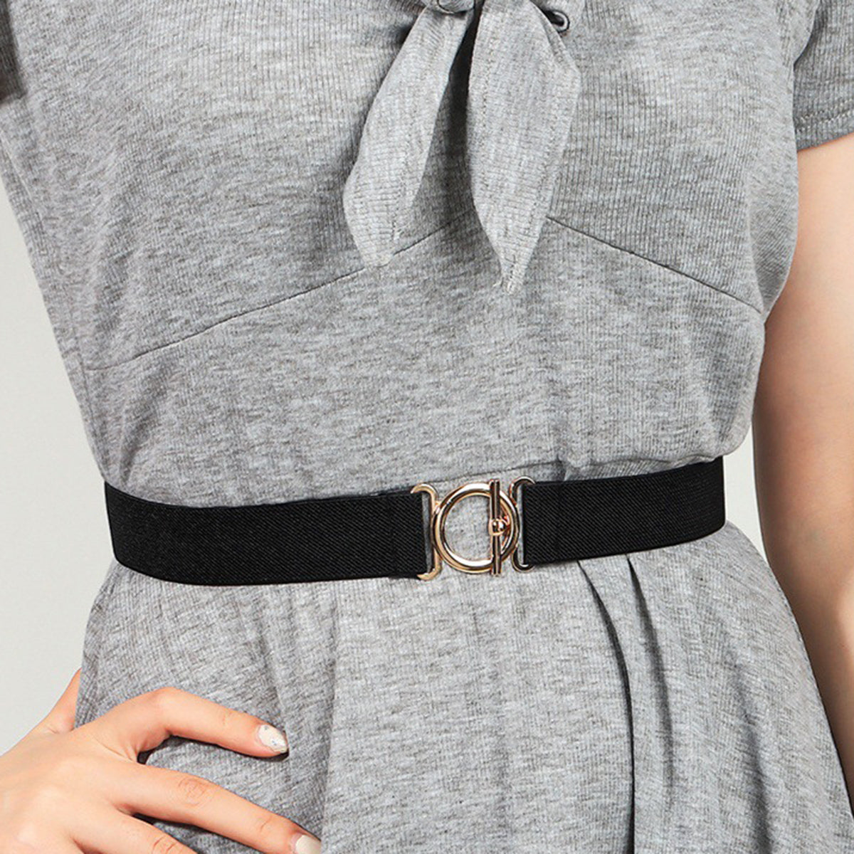 Classic Toggle Clasp Elastic Belt