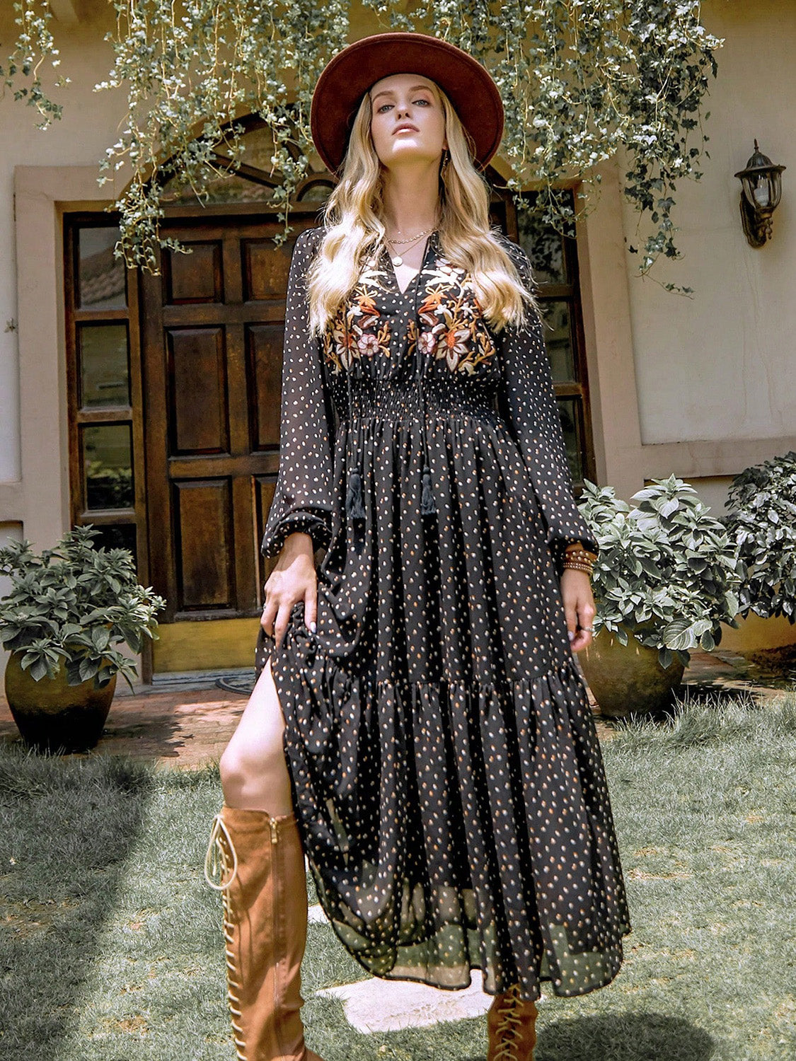 Ojai Embroidered Maxi Dress