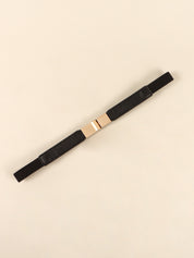Less is More Faux Leather Stretch Skinny Belt