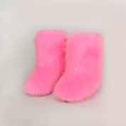 Snowbelle Fuzzy Platform Boots