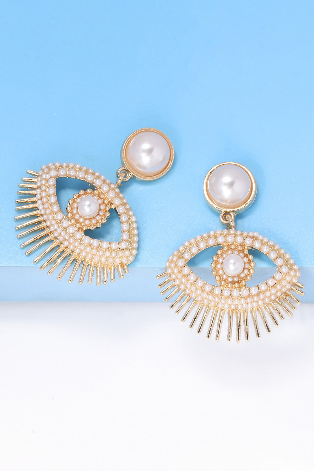 Evil Eye Protection Rhinestone Dangle Earrings