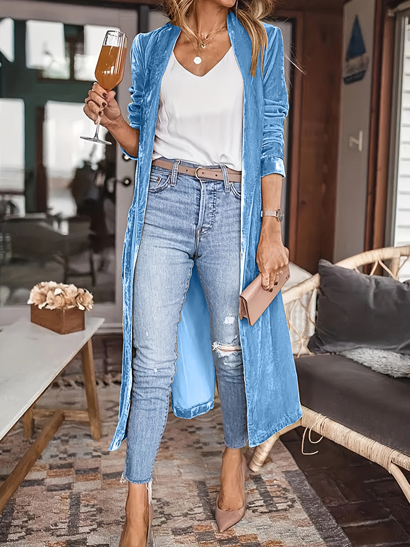 Amsterdam Velvet Longline Blazer
