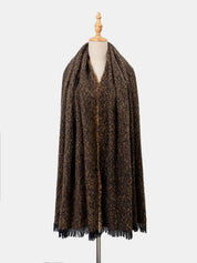 Heathered Raw Hem Scarf