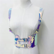 Crystal Holographic Waist Sculpting Belt